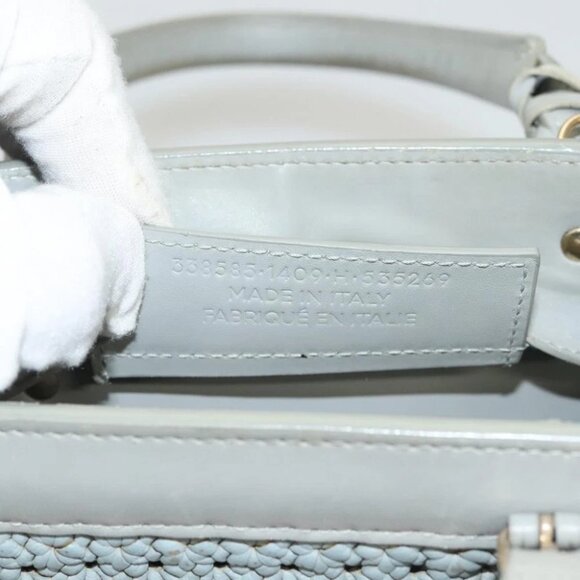 BALENCIAGA Hand Bag Leather 2way Gray Gold - Picture 14 of 15